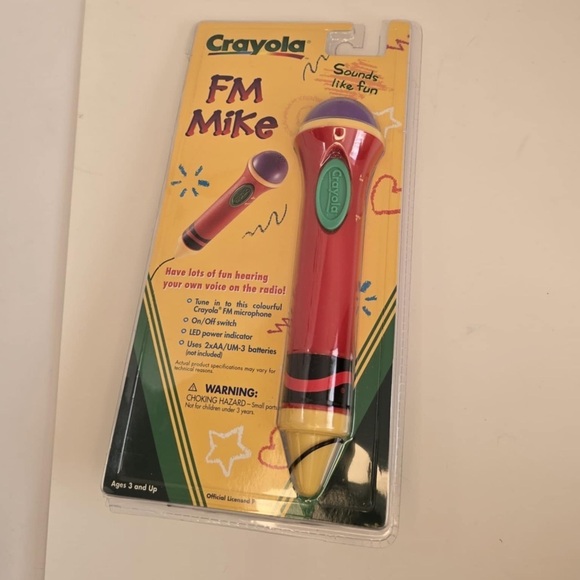 Crayola Other - 1998 RARE New Crayola Crayon FM Mike Henry Voice on Radio Microphone NOS 543.999